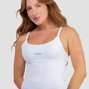 Regata Alça Fina Fitness Blusa Feminino Liso Poliamida Tank Top Slim Camiseta Academia Verão